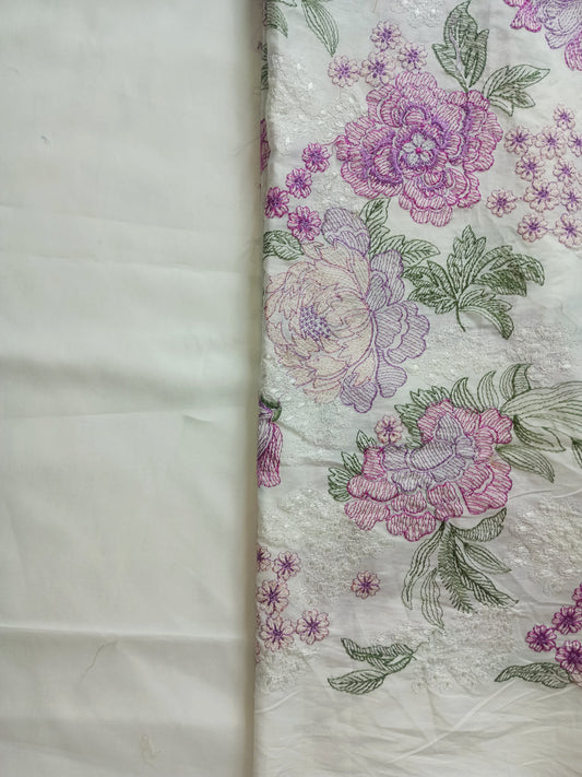 Rahwaleen Embroidery Lawn Suit (3-Piece) |π€ Blossom Whispers | (R25-072)