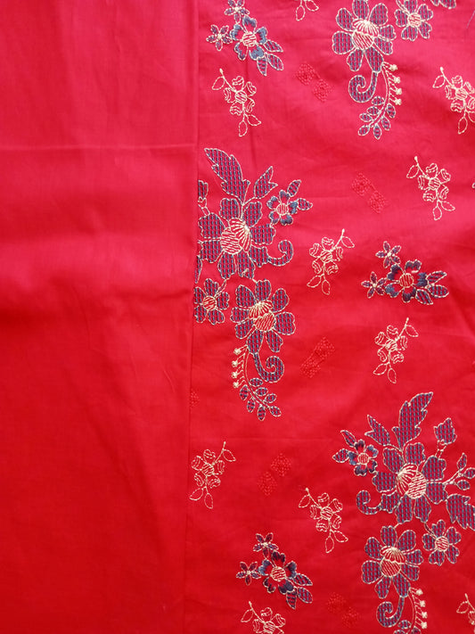 Rahwaleen Embroidery Lawn Suit (3-Piece) |β€οΈ Scarlet Elegance | (R25-078)