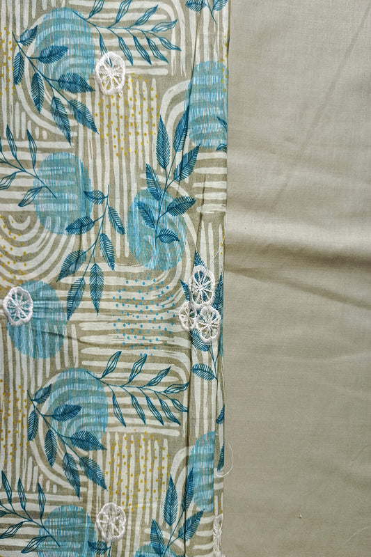 Rahwaleen Printed Lawn Suit (3-Piece) |π€π Lemon Azure | (R25-116)