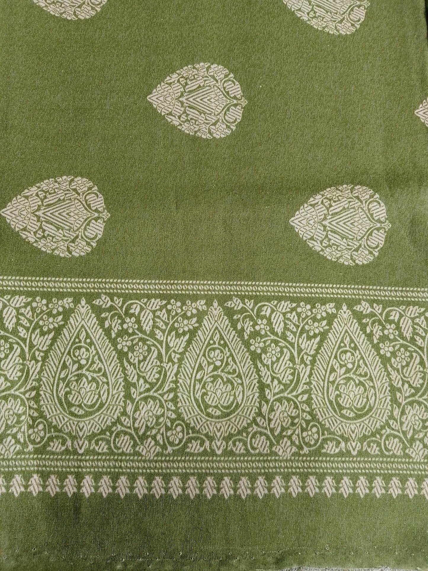 A1 - Rahwaleen Printed Karandi Suit (3-Piece) | ๐โ Parrot Breeze | (R25-200)