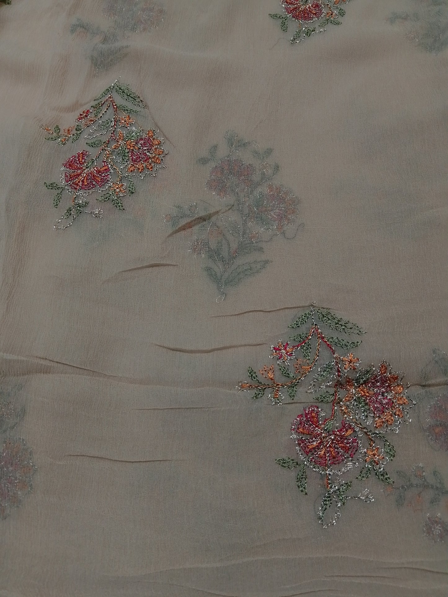 (R25-219) IRahwaleen Embroidered Karandi Suit (3-Piece) | 🌸 Golden Petals | Bareeze Prints