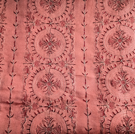 (R25-251) I Rahwaleen Embroidery Karandi Suit (2-Piece) | π Peach Elegance | Bareeze Prints