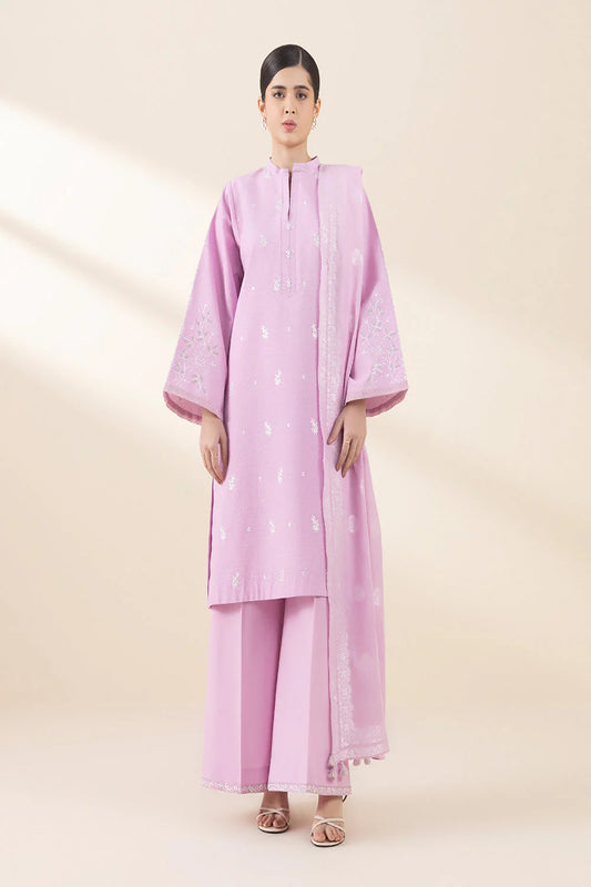 Rahwaleen Embroidery Lawn Suit (3-Piece) | Sapphire | 🌸 Lilac | (R25-162)