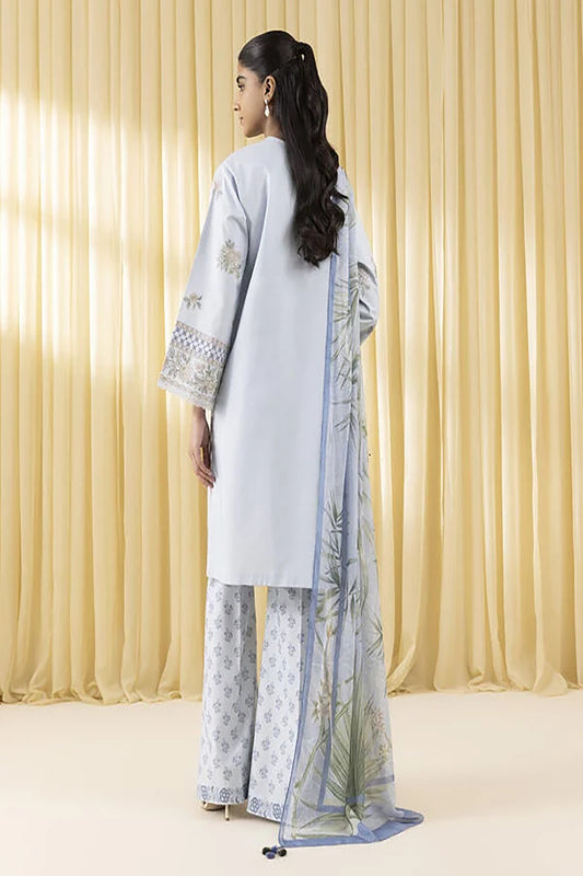 Rahwaleen Embroidery Lawn Suit (3-Piece) | SAPPHIRE Original | 🌬️ Sky Mist | (R25-165)