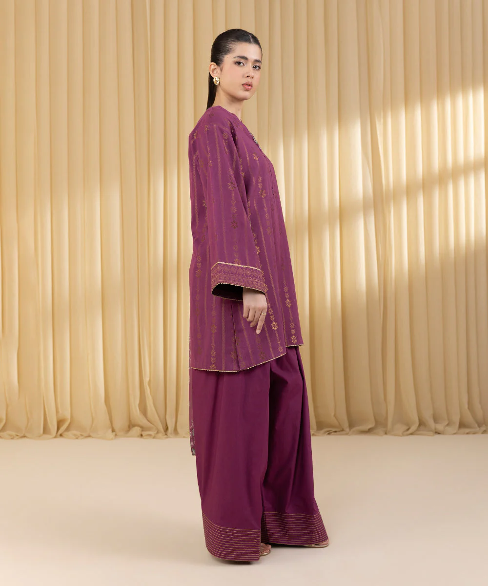 Rahwaleen Embroidery Lawn Suit (3-Piece) | SAPPHIRE Original | ✨💜 Golden Lavender | (R25-172)