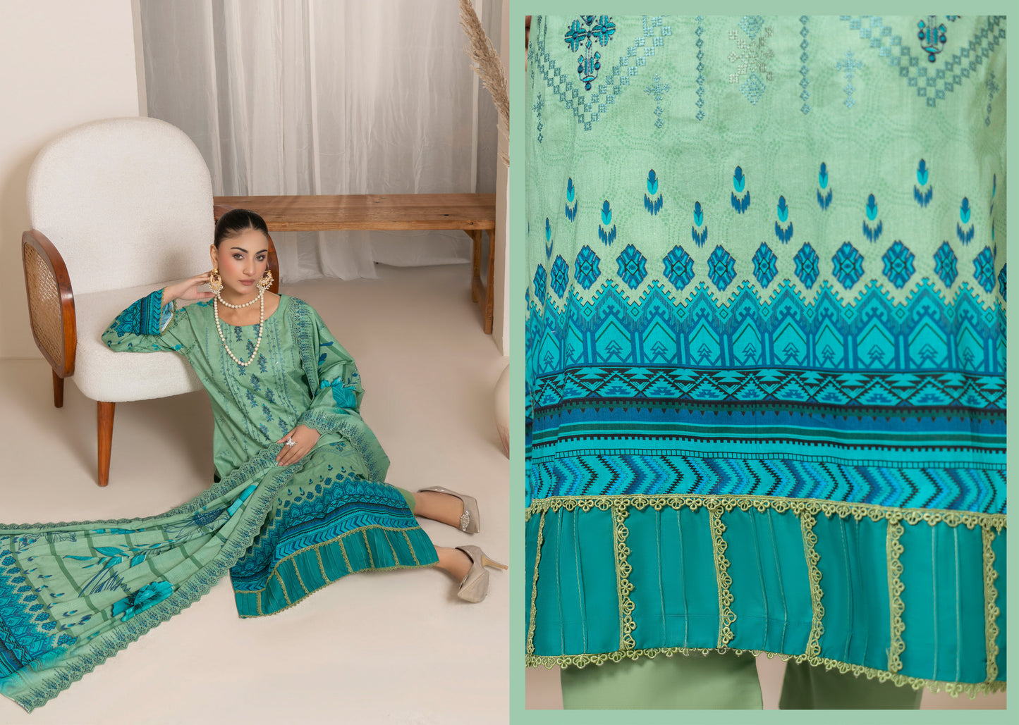 Bin Saleem by Sobia Waseem – Digital Printed Embroidered Lawn | A Touch of Elegance ✨