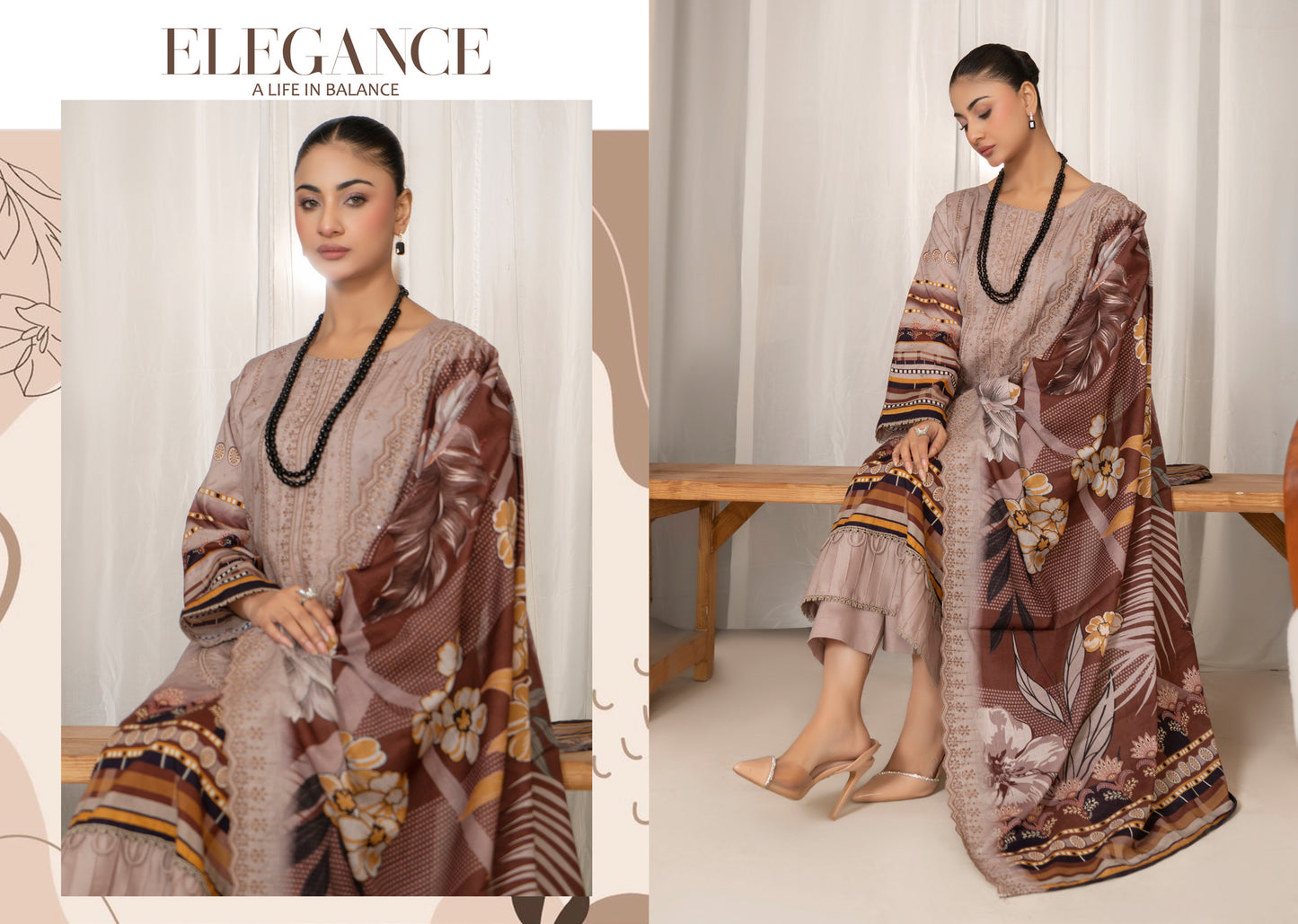 Bin Saleem by Sobia Waseem – Digital Printed Embroidered Lawn | Elegance in Every Thread ✨