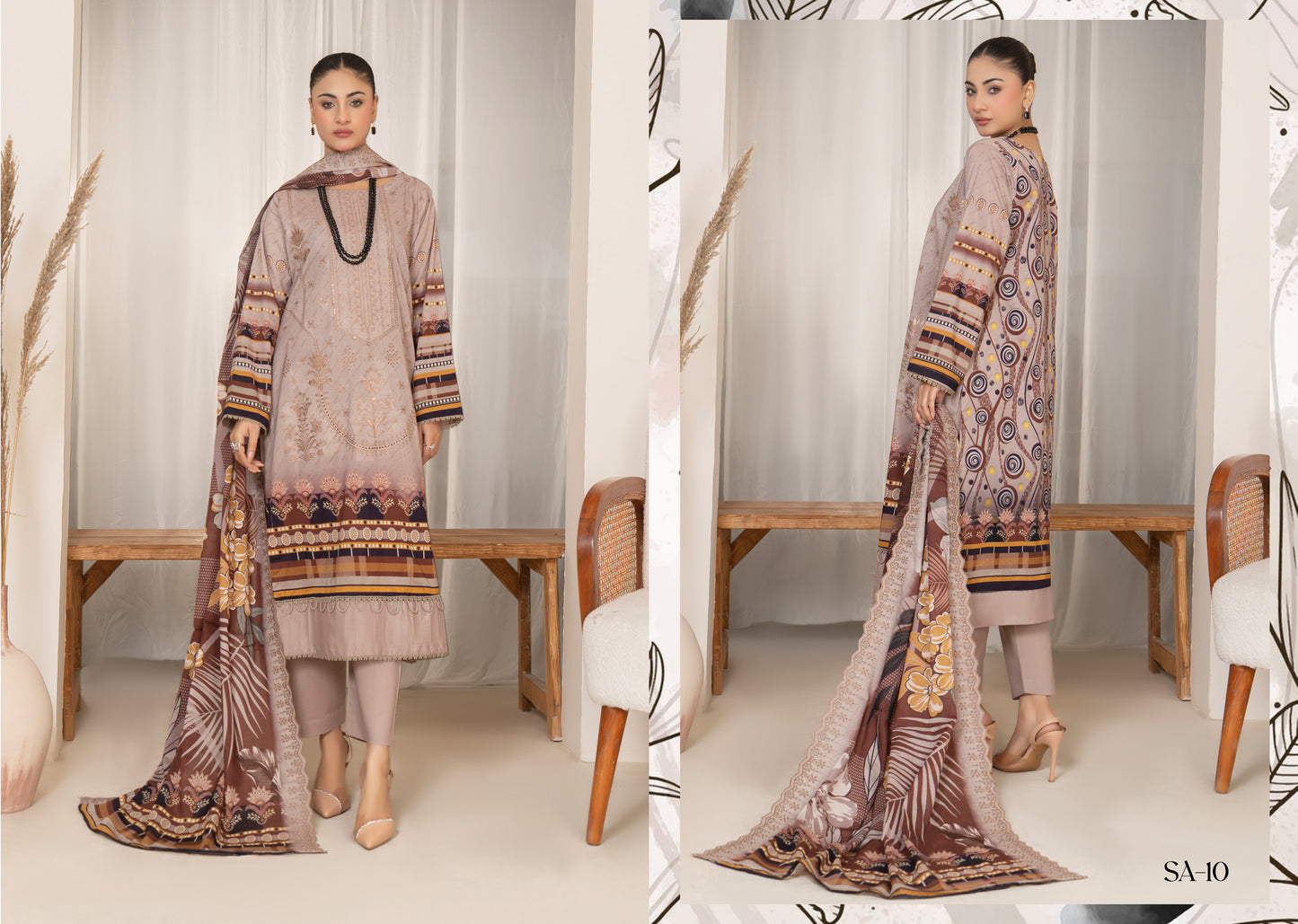 Bin Saleem by Sobia Waseem – Digital Printed Embroidered Lawn | Elegance in Every Thread ✨