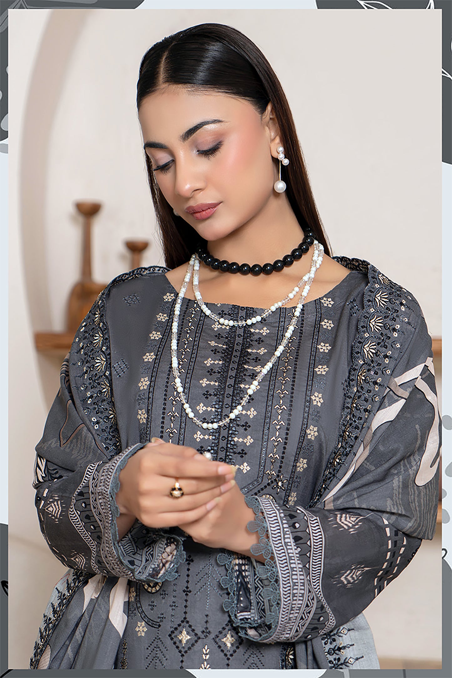 X Bin Saleem by Sobia Waseem – Digital Printed Embroidered Lawn | Subtle Elegance in Every Thread ✨