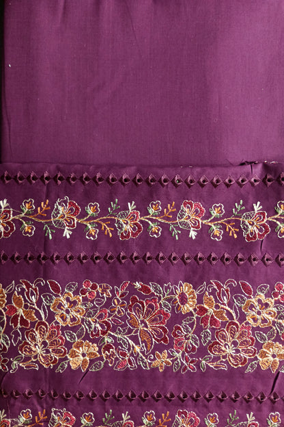 Rahwaleen Embroidery Lawn Suit with Chicken Kari (2-Piece) |🪻 Violet Whispers | (R25-086)