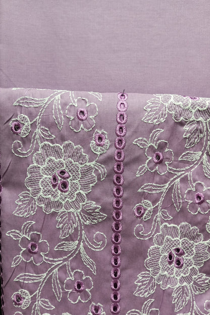 Rahwaleen Embroidery Lawn Suit with Chicken Kari (2-Piece) |🪻 Lilac Whisper | (R25-091)