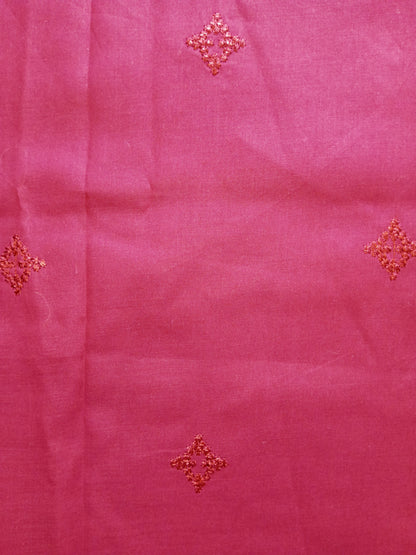 Rahwaleen Embroidery Lawn Suit with Chicken Kari (2-Piece) |🍒 Maroon Glaze | (R25-092)