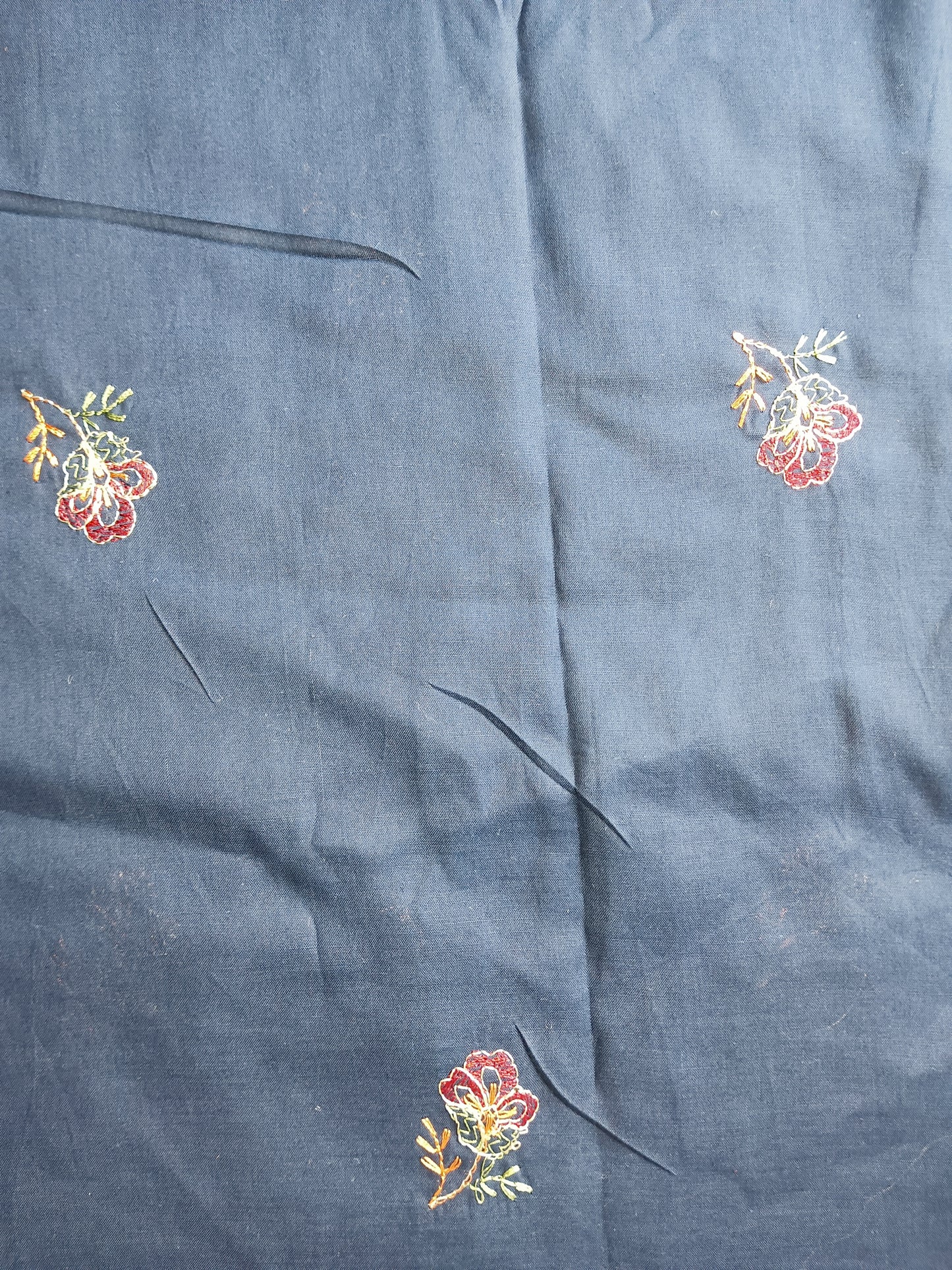 Rahwaleen Embroidery Lawn Suit with Chicken Kari (2-Piece) |🌌 Midnight Meadow | (R25-094)