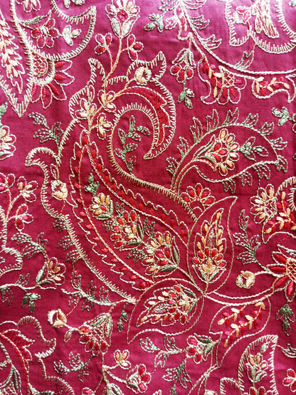 Rahwaleen Embroidery Lawn Suit (2-Piece) |🍒 Crimson Blossom | (R25-99)