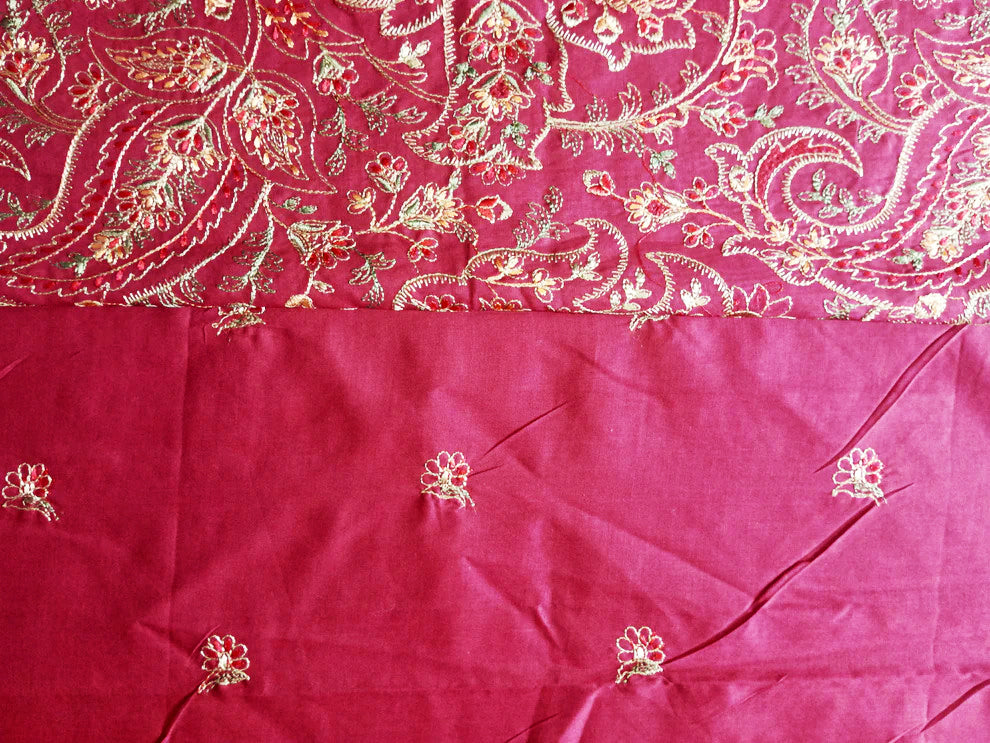 Rahwaleen Embroidery Lawn Suit (2-Piece) |🍒 Crimson Blossom | (R25-99)