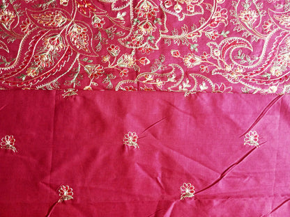 Rahwaleen Embroidery Lawn Suit (2-Piece) |🍒 Crimson Blossom | (R25-99)