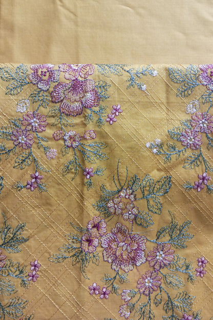 X Rahwaleen Embroidery Lawn Suit (2-Piece) |💛 Golden Meadow | (R25-102)