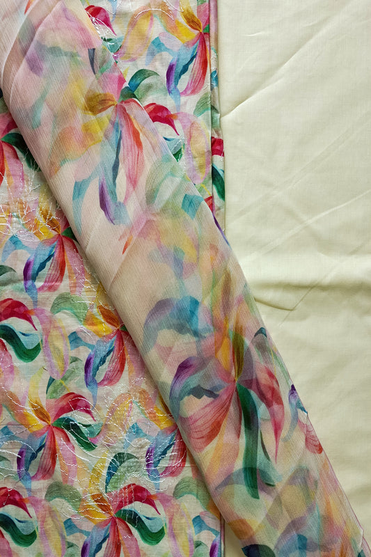 Rahwaleen Printed Lawn Suit (3-Piece) |💛🎨 Sunshine Mosaic | (R25-115)