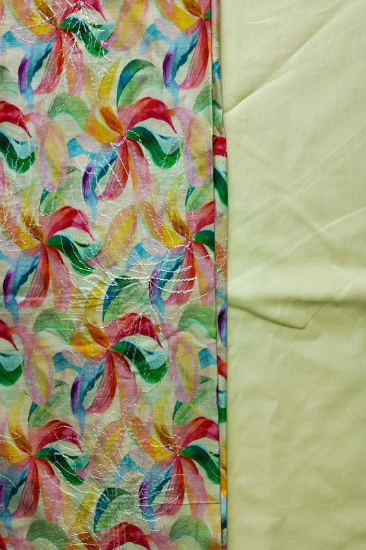 Rahwaleen Printed Lawn Suit (3-Piece) |💛🎨 Sunshine Mosaic | (R25-115)