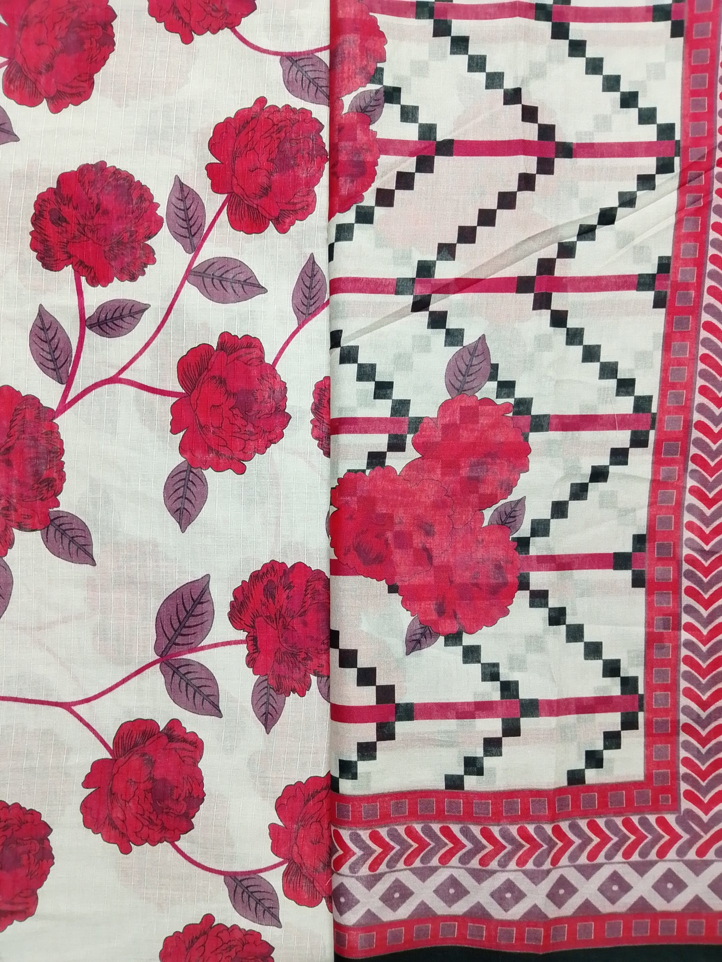 Rahwaleen Printed Lawn Suit (3-Piece) |🌈 Bana Dora Collection | (R25-143)