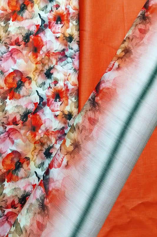 Rahwaleen Printed Lawn Suit (3-Piece) |🌟 Bana Dora Collection | (R25-146)