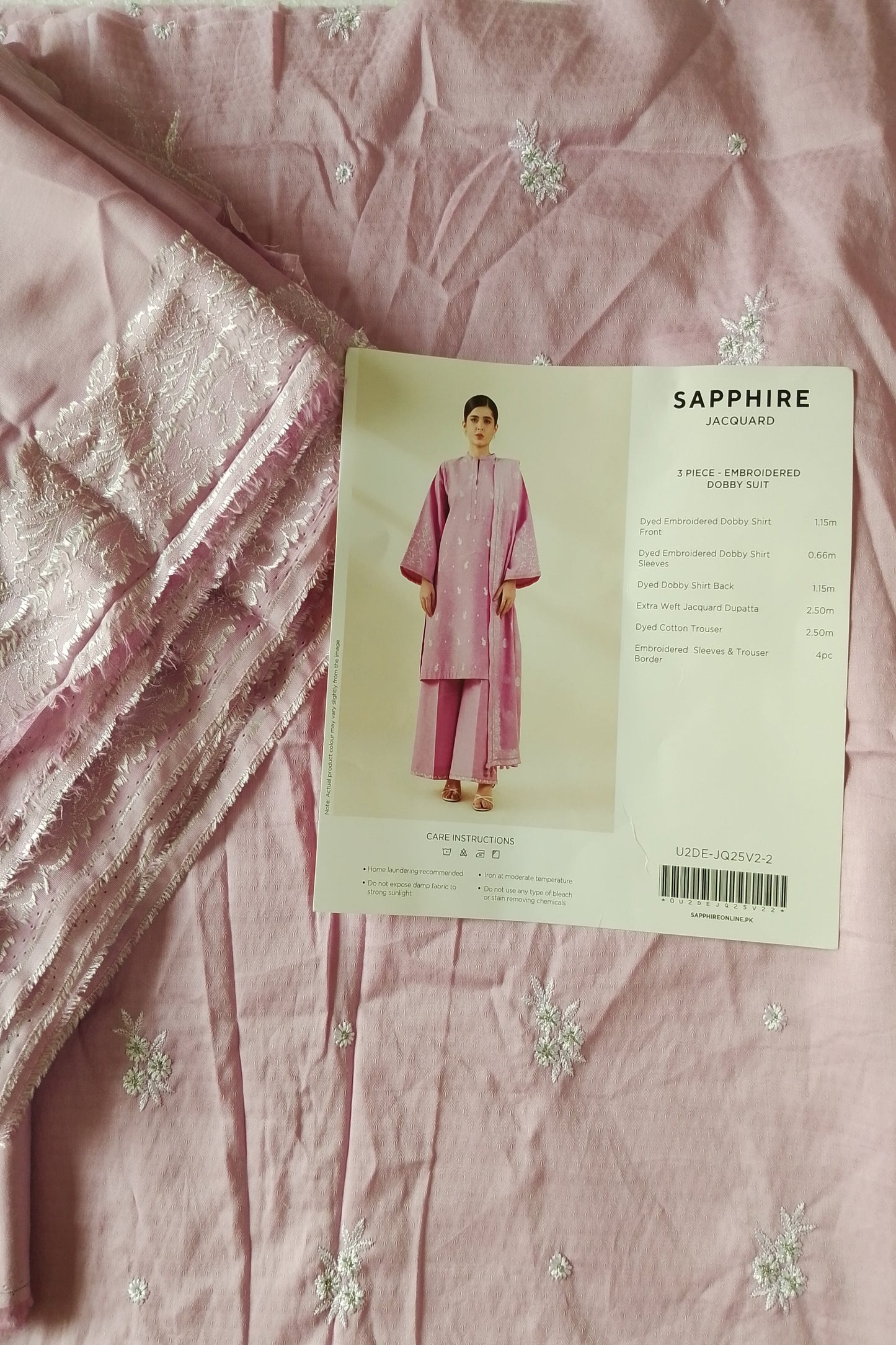 Rahwaleen Embroidery Lawn Suit (3-Piece) | Sapphire | 🌸 Lilac | (R25-162)