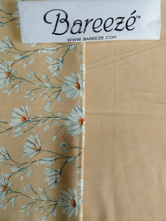 A1 - Rahwaleen Printed Karandi Suit (3-Piece) | 🌼 Sunlit Bloom | (R25-195)