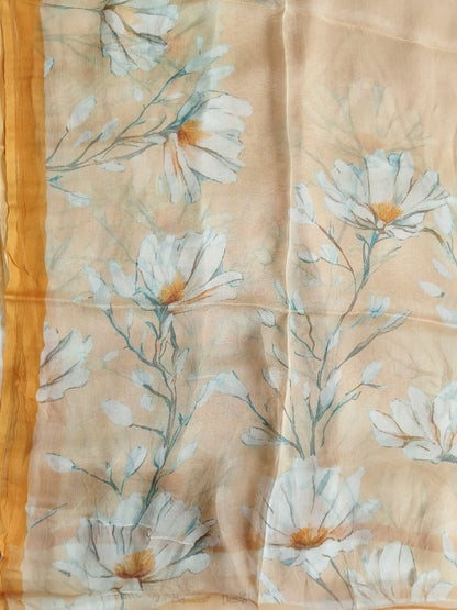 A1 - Rahwaleen Printed Karandi Suit (3-Piece) | 🌼 Sunlit Bloom | (R25-195)