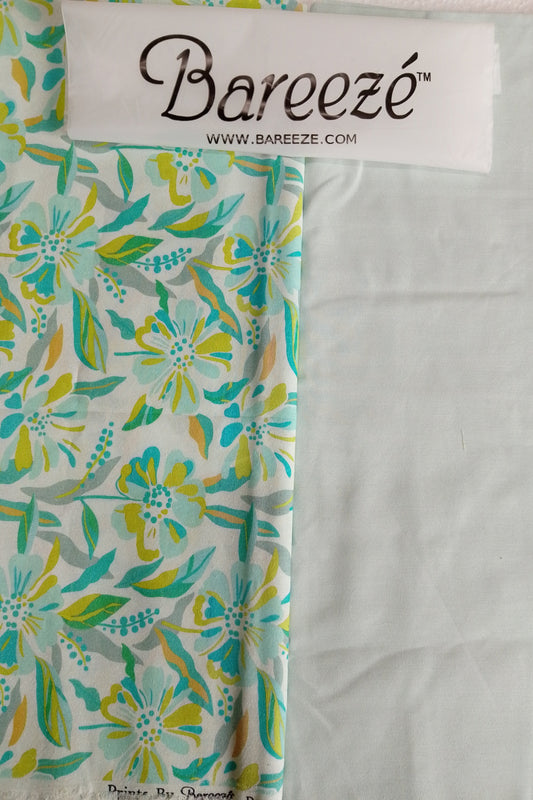 A1 - Rahwaleen Printed Karandi Suit (3-Piece) | 💚🌼 Meadow Glow | (R25-197)