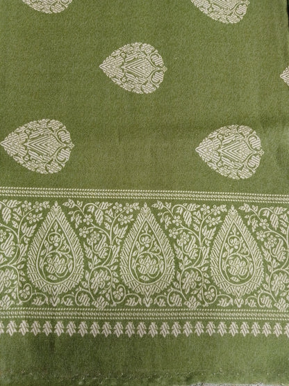 A1 - Rahwaleen Printed Karandi Suit (3-Piece) | 💚❄ Parrot Breeze | (R25-200)