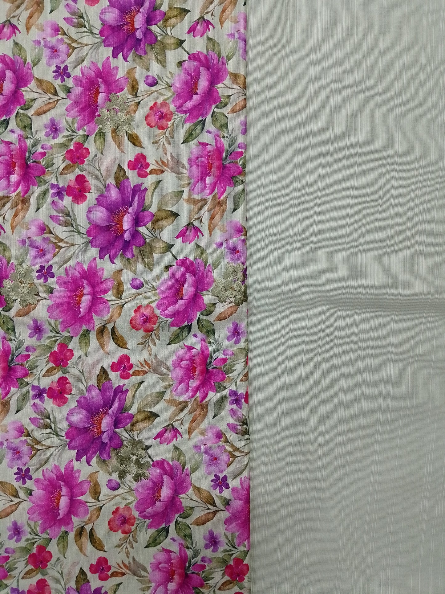 (R25-205) | Rahwaleen Printed Khaddar Suit (3-Piece) | 🌸 Moonlit Garden | Bareeze Prints