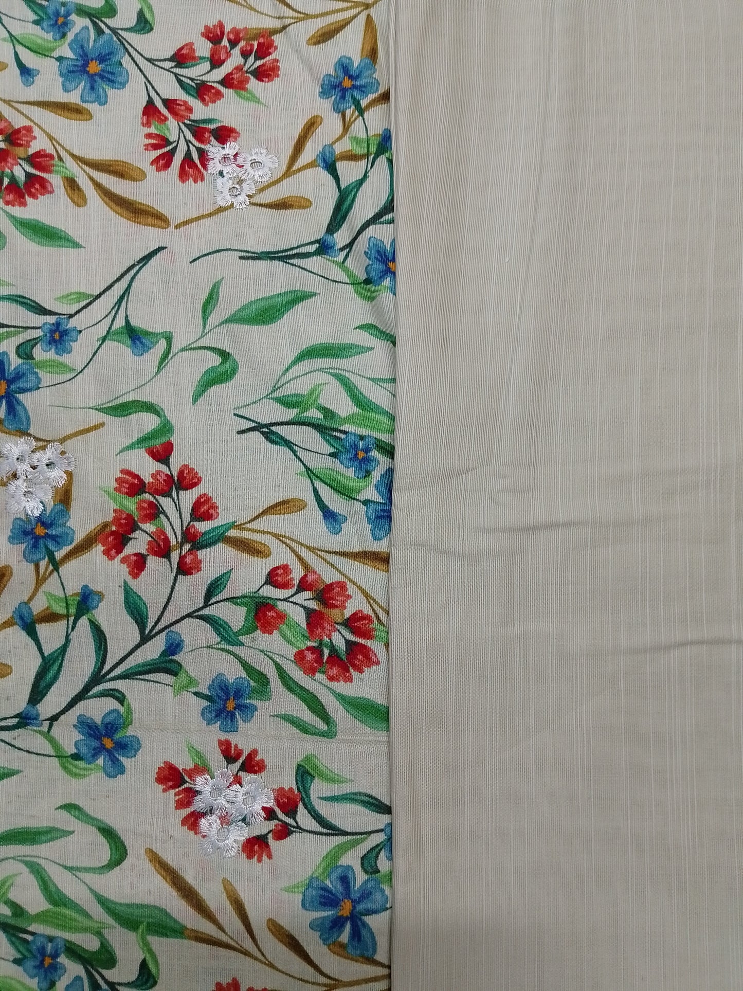 (R25-211) | Rahwaleen Printed Khaddar Suit (3-Piece) | 🌼 Soft Petal I Bareeze Prints