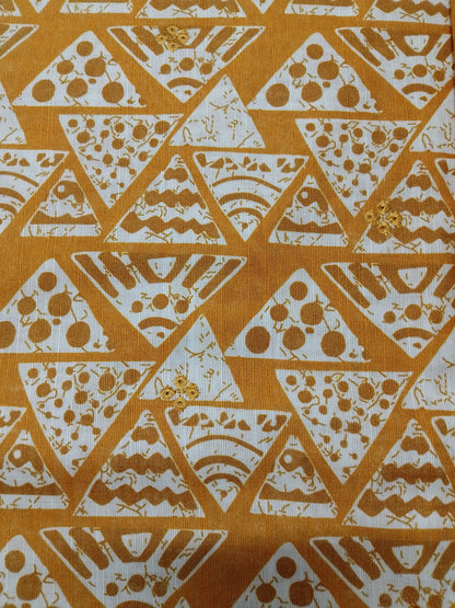 (R25-204) | Rahwaleen Printed Khaddar Suit (3-Piece) | 🌼 Golden Horizon | Bareeze Prints