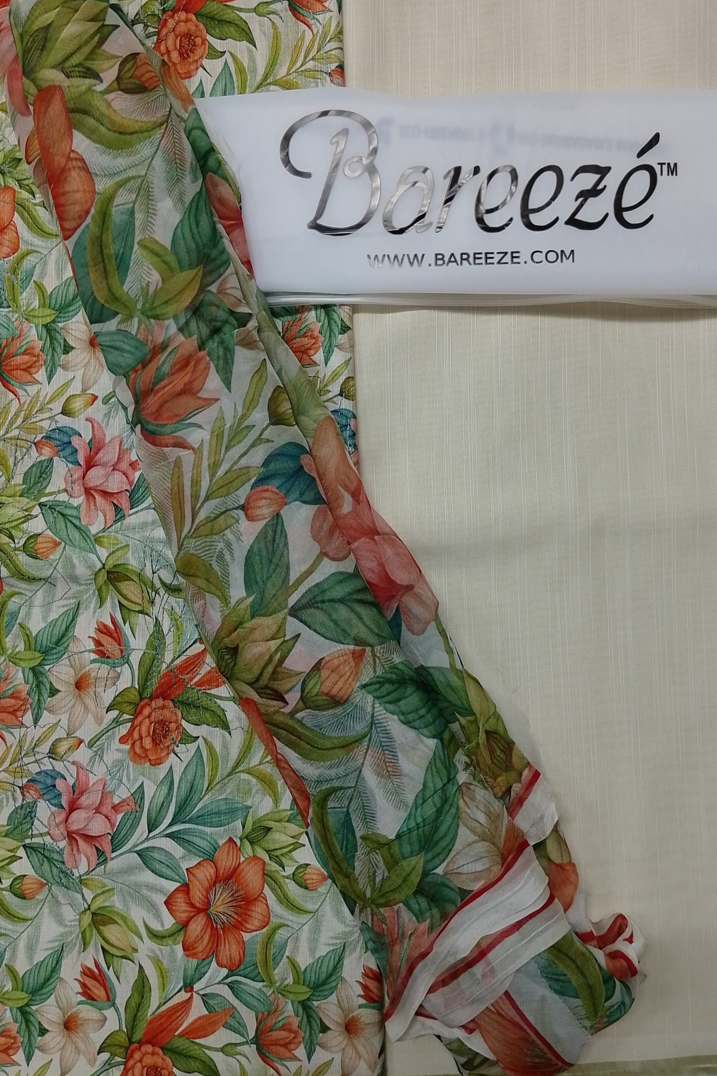 (R25-206) | Rahwaleen Printed Khaddar Suit (3-Piece) | 🍂 Autumn Glow | Bareeze Prints