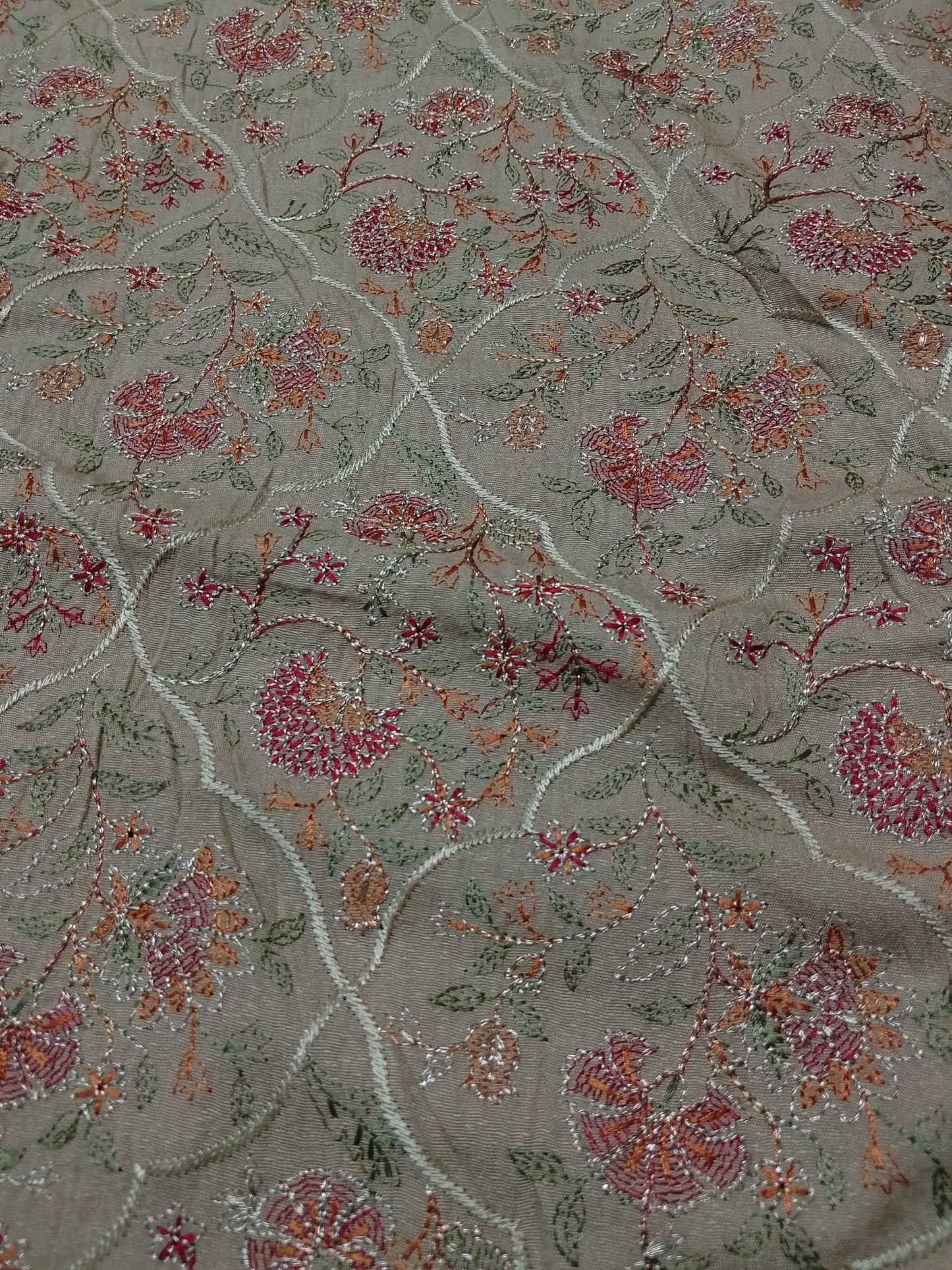 (R25-219) IRahwaleen Embroidered Karandi Suit (3-Piece) | 🌸 Golden Petals | Bareeze Prints