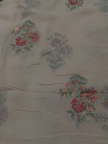 (R25-219) IRahwaleen Embroidered Karandi Suit (3-Piece) | 🌸 Golden Petals | Bareeze Prints