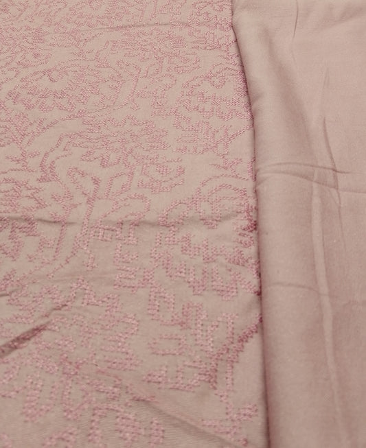 (R25-220) I Rahwaleen Embroidery Karandi Suit (3-Piece) | π· Blush Charm | Bareeze Prints