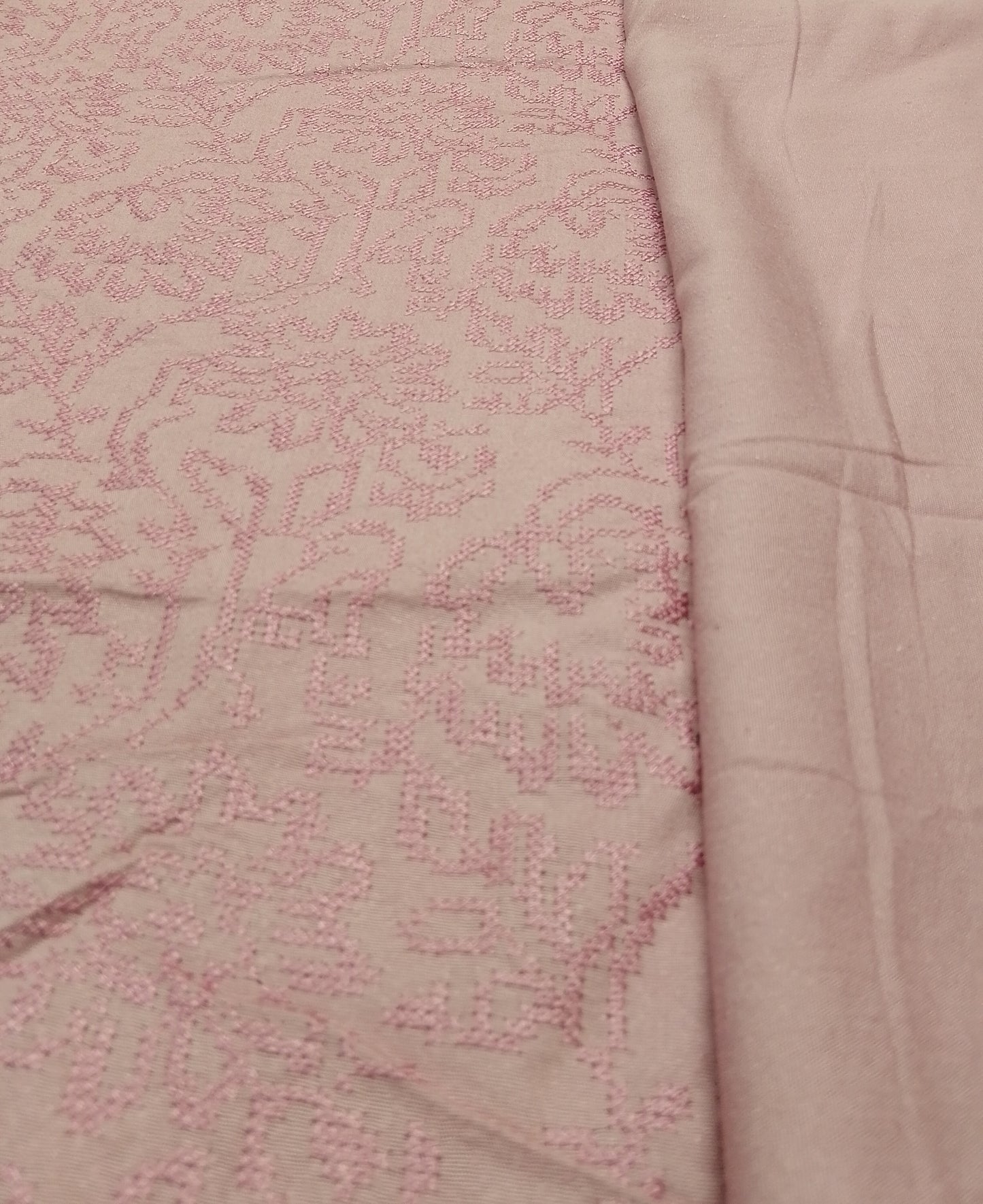 (R25-220) I Rahwaleen Embroidery Karandi Suit (3-Piece) | 🌷 Blush Charm | Bareeze Prints