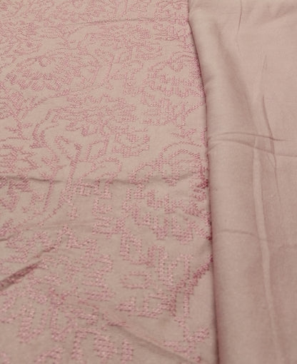 (R25-220) I Rahwaleen Embroidery Karandi Suit (3-Piece) | 🌷 Blush Charm | Bareeze Prints