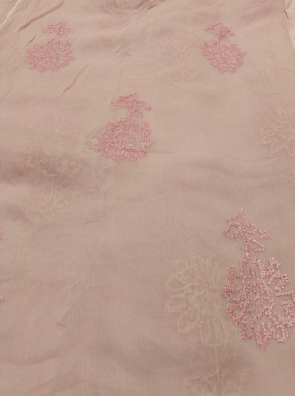 (R25-220) I Rahwaleen Embroidery Karandi Suit (3-Piece) | 🌷 Blush Charm | Bareeze Prints