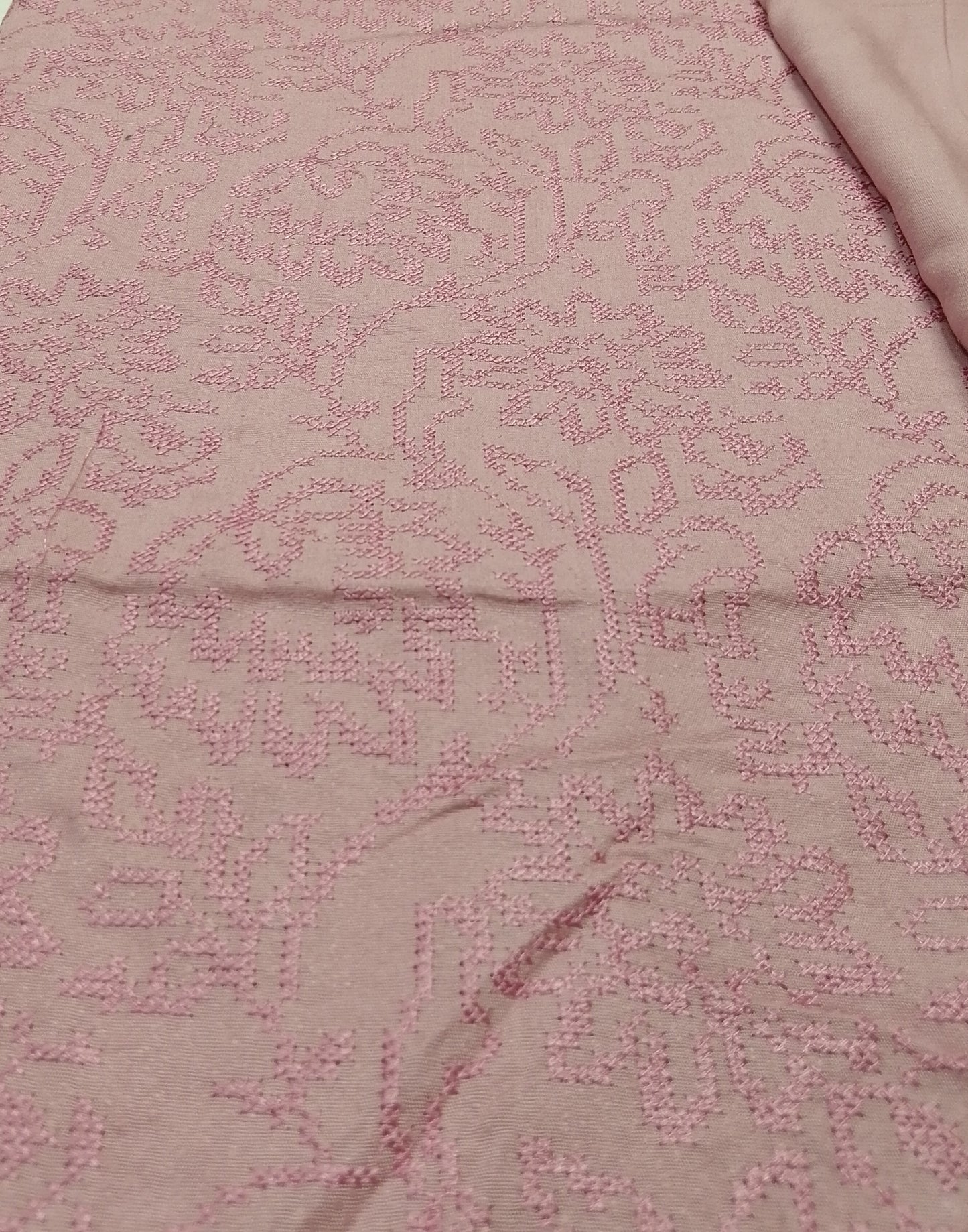 (R25-220) I Rahwaleen Embroidery Karandi Suit (3-Piece) | 🌷 Blush Charm | Bareeze Prints