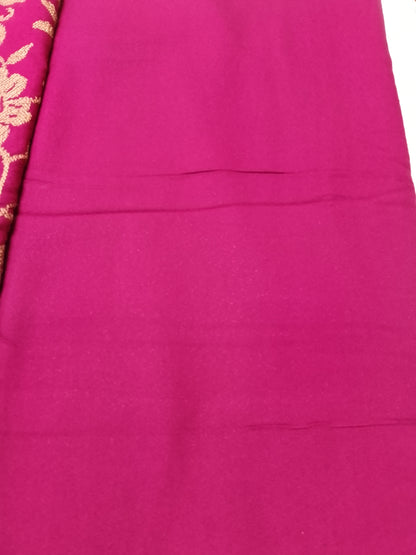 (R25-221) I Rahwaleen Embroidery Karandi Suit (3-Piece) | 🌺 Rosewood Glow | Bareeze Prints