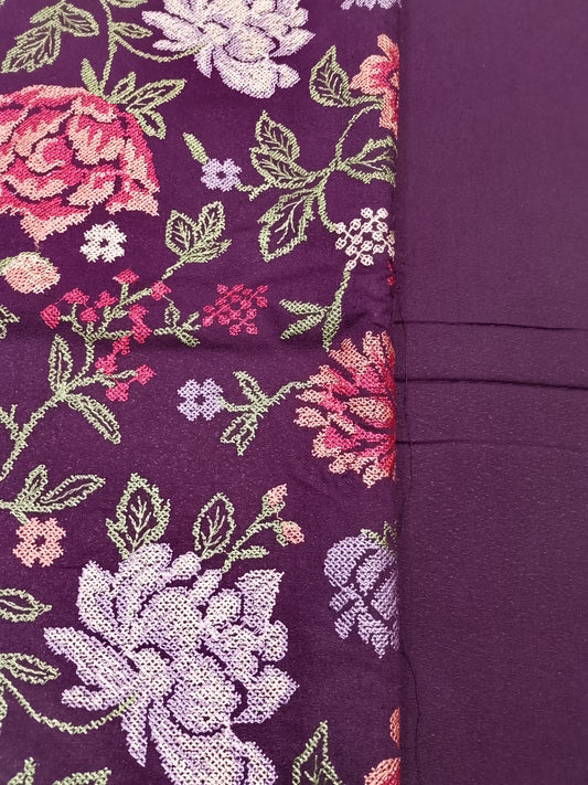 (R25-222) I Rahwaleen Embroidery Karandi Suit (3-Piece) | π Mystic Bloom | Bareeze Prints