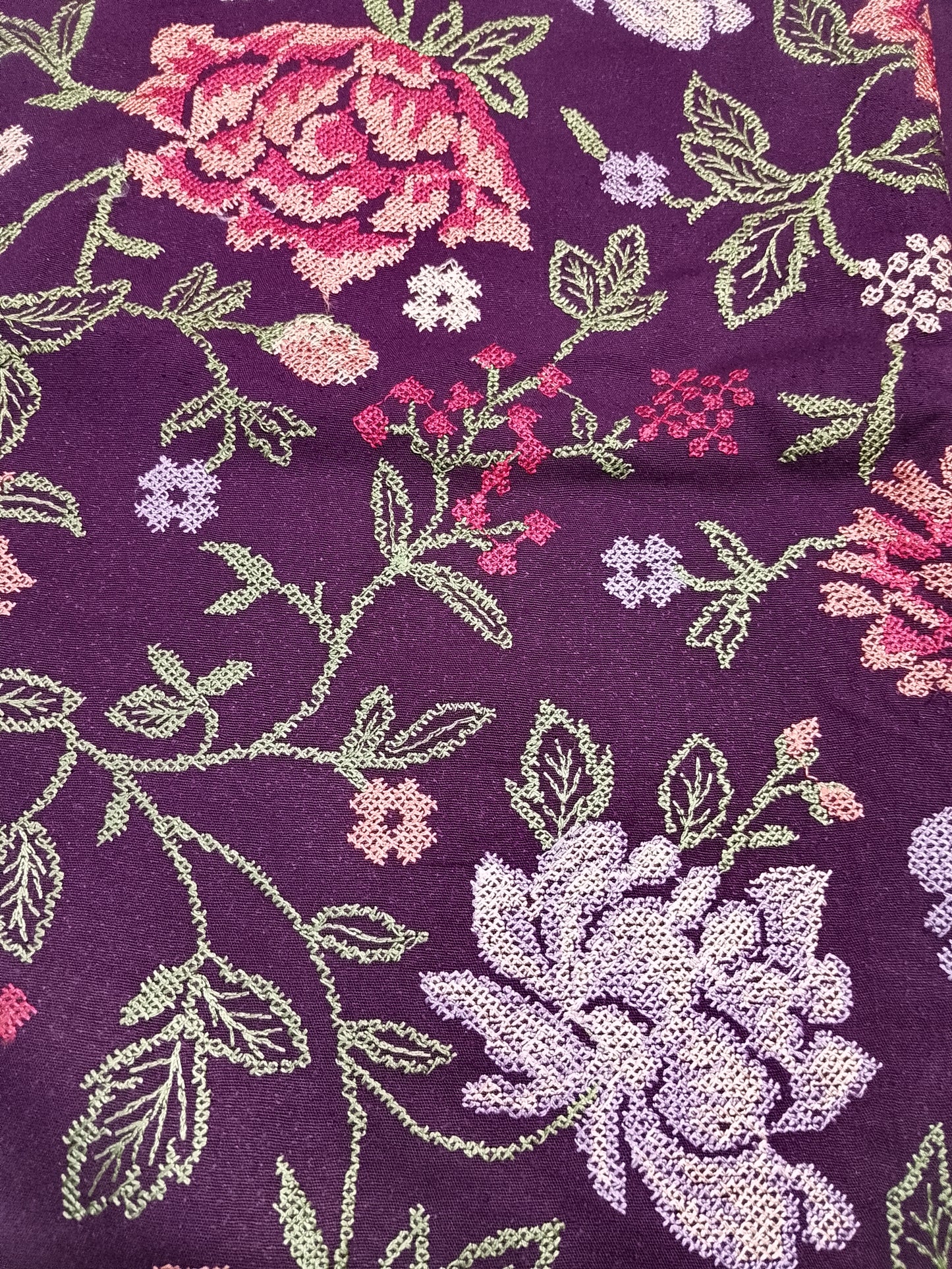 (R25-222) I Rahwaleen Embroidery Karandi Suit (3-Piece) | 💜 Mystic Bloom | Bareeze Prints