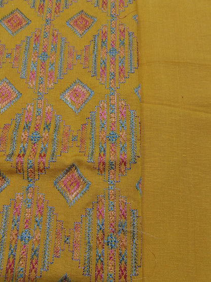 (R25-225) I Rahwaleen Embroidery Karandi Suit (3-Piece) | 🌼 Sunshine Grace | Bareeze Prints