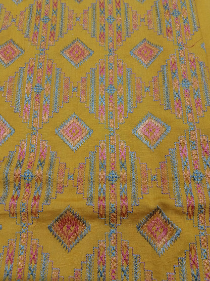 (R25-225) I Rahwaleen Embroidery Karandi Suit (3-Piece) | 🌼 Sunshine Grace | Bareeze Prints