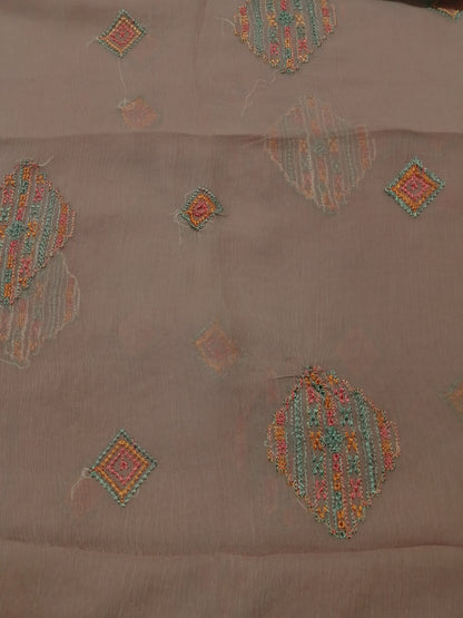 (R25-227) I Rahwaleen Embroidery Karandi Suit (3-Piece) | 🌸 Mauve Grace shade | Bareeze Prints