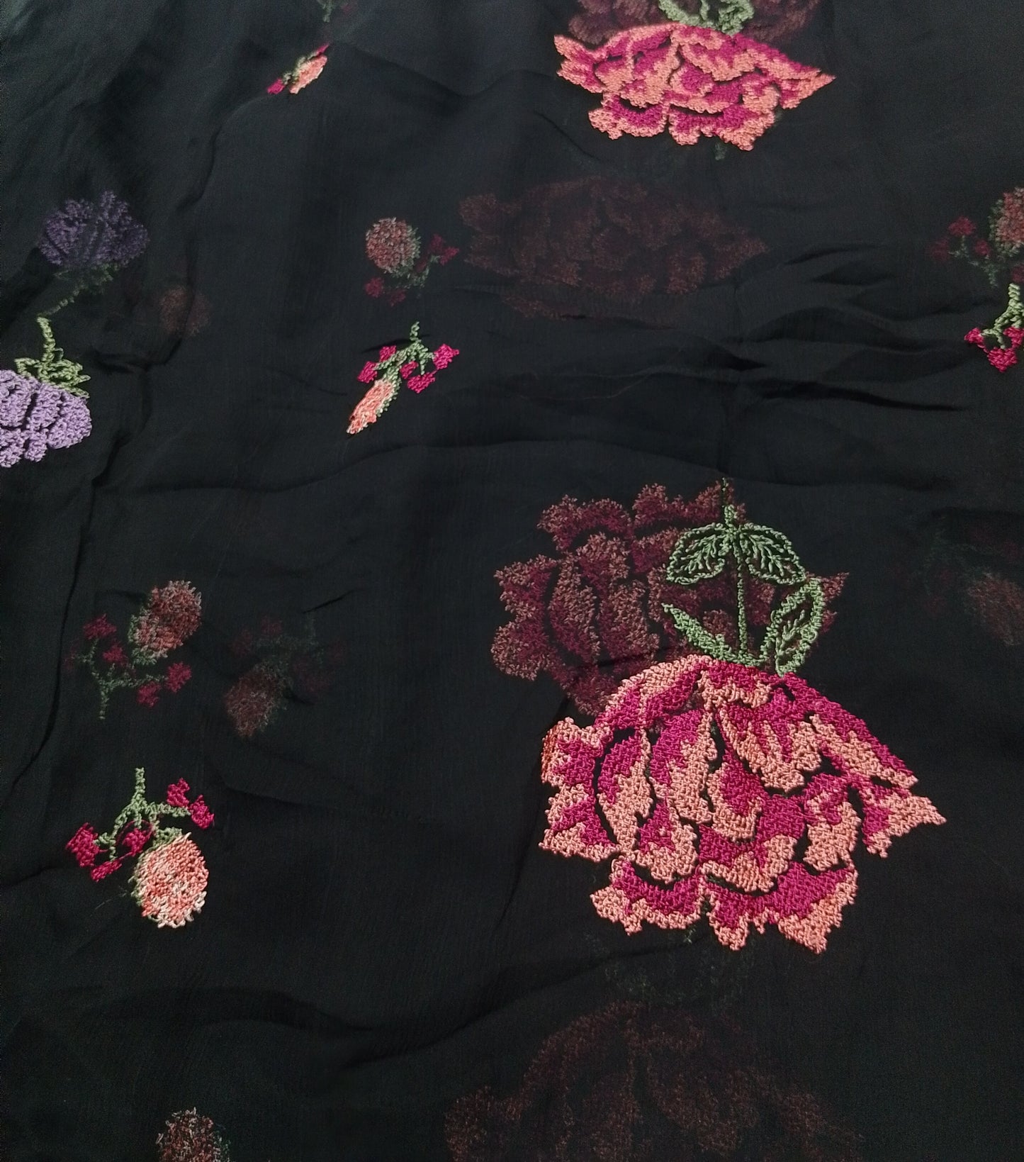 (R25-231) I Rahwaleen Embroidery Karandi Suit (3-Piece) | 🖤 Noir Elegance | Bareeze Prints