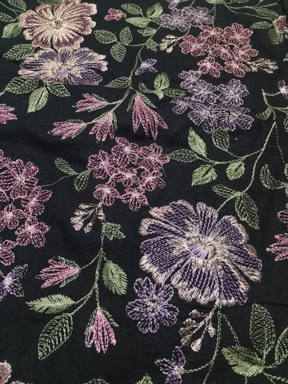 (R25-234) I Rahwaleen Embroidery Karandi Suit (3-Piece) | 🌑 Twilight Grace | Bareeze Prints (Copy)