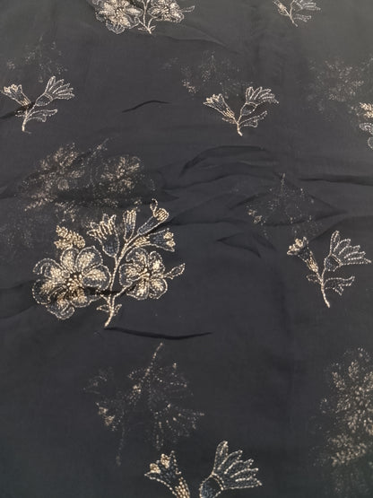 (R25-223) I Rahwaleen Embroidery Karandi Suit (3-Piece) | 🩶 Silver Dusk | Bareeze Prints